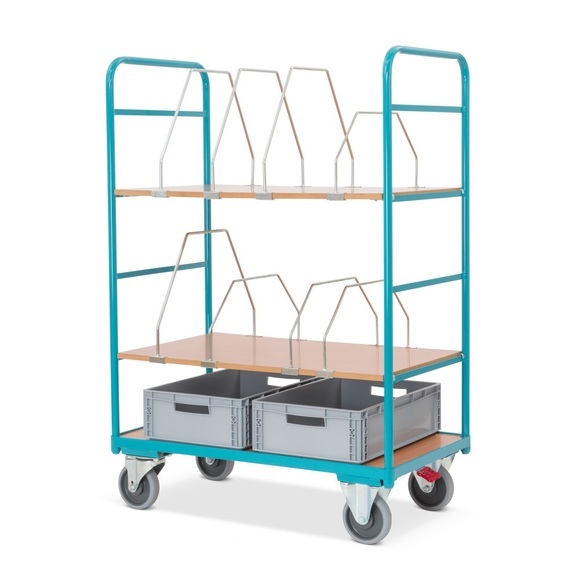 Ameise® Kartonagenwagen, 2 variable Böden à 995 x 585 mm