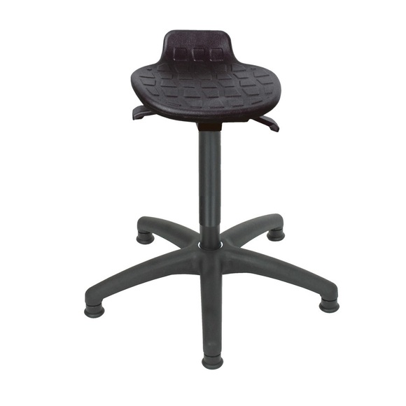 Hocker Komfort, PU-Sitz, Sitzhöhe 540-800 mm, Kunstoffbasis, Bodengleiter