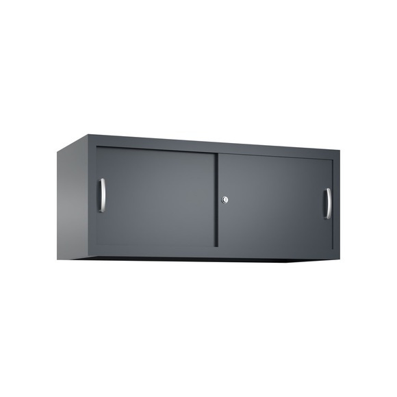 Aufsatzschrank für C+P Werkstatt-Schiebetürenschrank, HxBxT 500 x 1.200 x 500 mm, anthrazitgrau, anthrazitgrau
