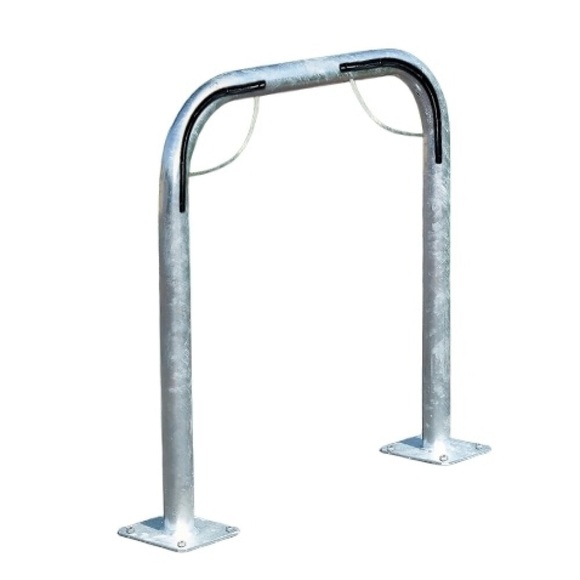 Anlehnbügel, 2-seitig, B 750 x T 50 x H 750 mm, galvanisch verzinkt, zum Aufdübeln