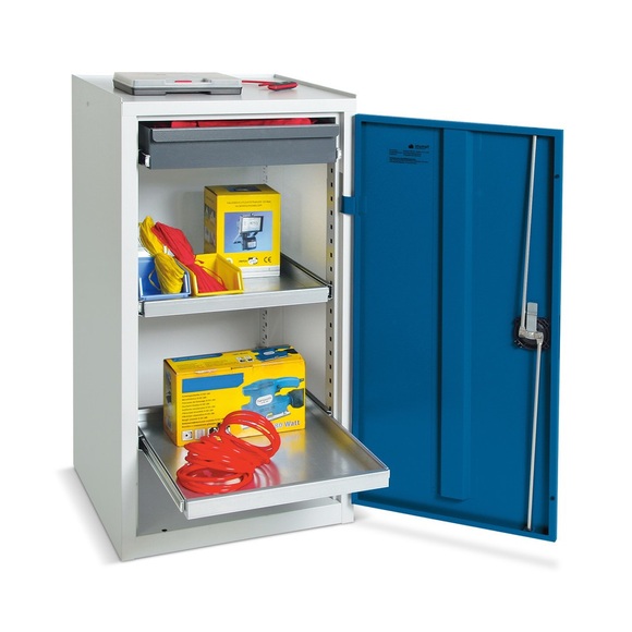 stumpf® Werkstatt-Beistellschrank mit 1 Schublade + 2 Wannen, HxBxT 1.000 x 500 x 500 mm, lichtgrau