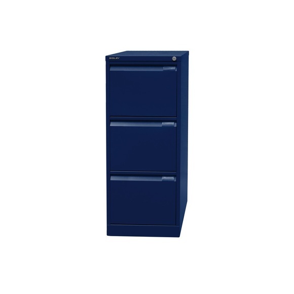 BISLEY Hängeregistraturschank, 1-bahnig, 3 Schubladen, blau