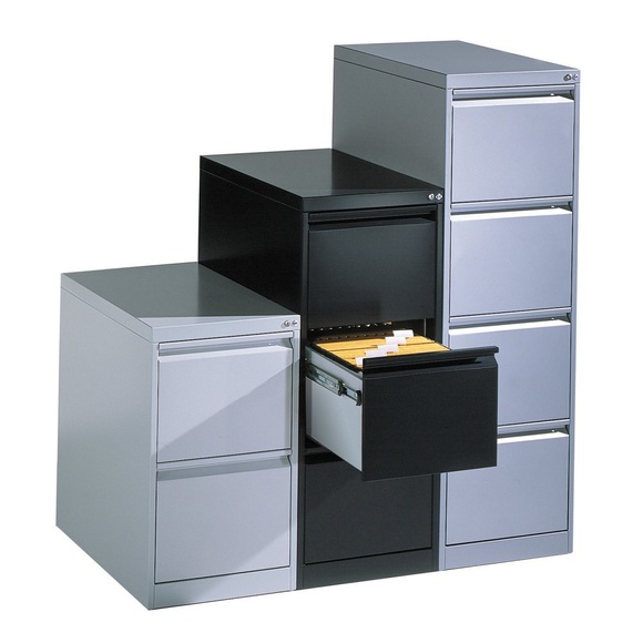 C+P Hängeregistraturschrank, 1-bahnig, 3 Schubladen, lichtgrau