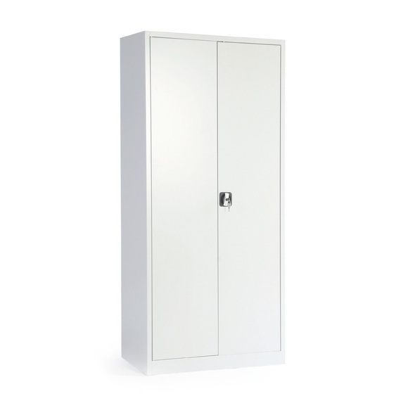 BASIC Flügeltürschrank, HxBxT 1.800 x 800 x 380 mm, lichtgrau