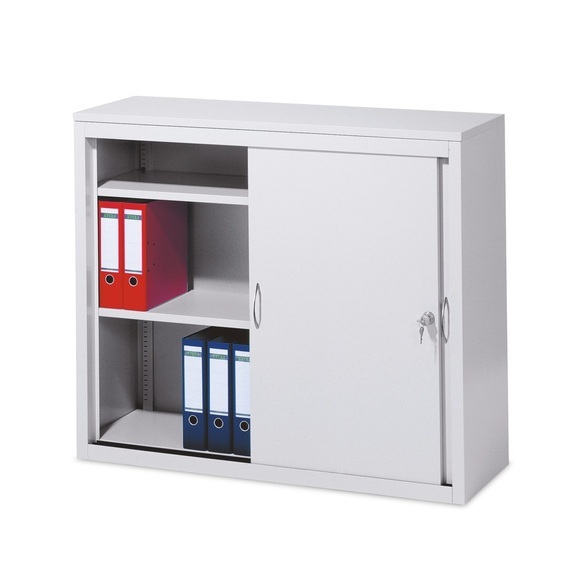 C+P Schiebetürenschrank, HxBxT 1.025 x 1.600 x 400 mm, lichtgrau, lichtblau, hellgrau