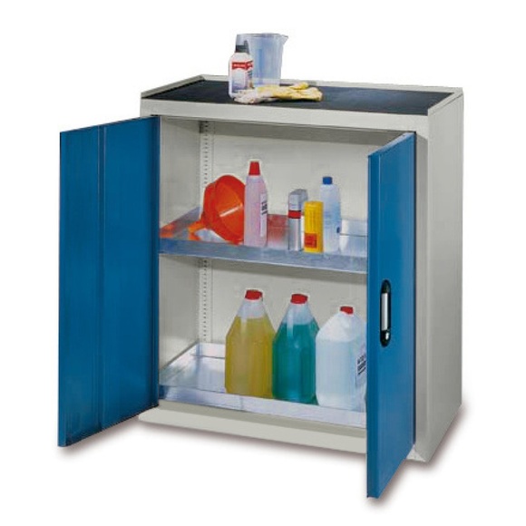 C+P Umweltschrank, 2 Wannen, HxBxT 1.000 x 930 x 500 mm, lichtgrau