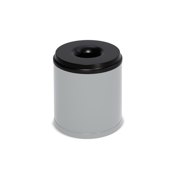 VAR® Sicherheits-Papierkorb, feuersicher, 30 Liter, lichtgrau