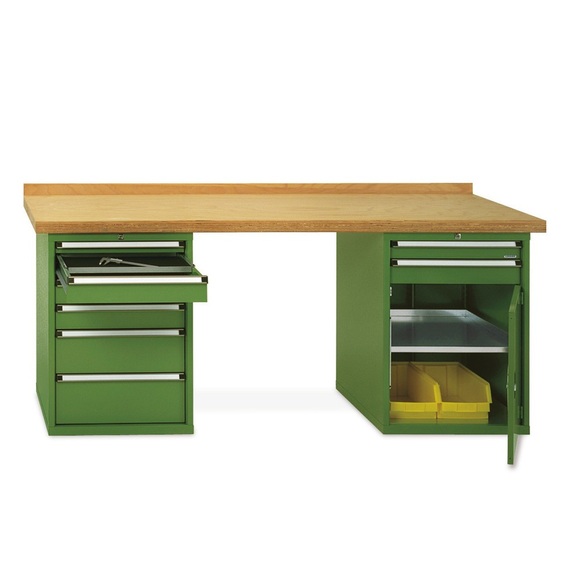 Schwere Werkbank Premium mit 2 Schubladenblöcken, TK 1.200 kg, HxBxT 850 x 2.000 x 700 mm