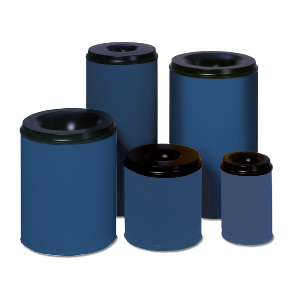 VAR® Sicherheits-Papierkorb, feuersicher, 50 Liter, enzianblau