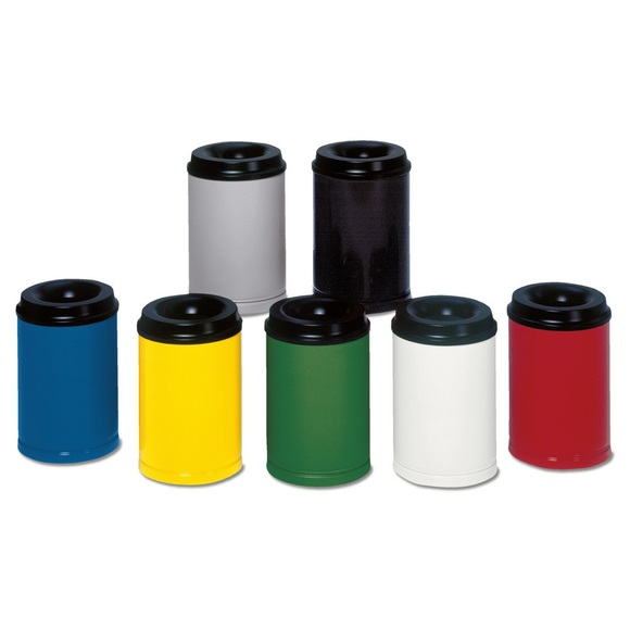 VAR® Sicherheits-Papierkorb, feuersicher, 30 Liter, silber