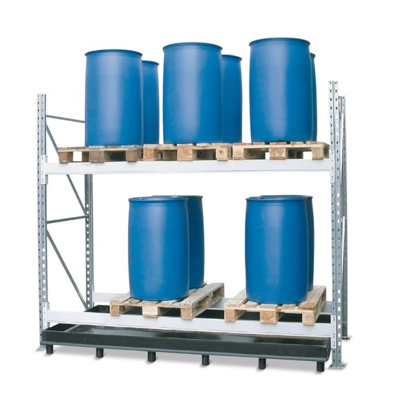 Regalbodenwanne, HxBxT 220 x 1.340 x 3.280 mm, Auffangvolumen 240 l, ohne Lochplatte