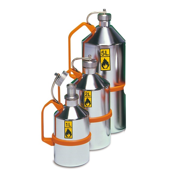 Rötzmeier® Sicherheitskanne aus Edelstahl, mit Schraubverschluss, 5 Liter