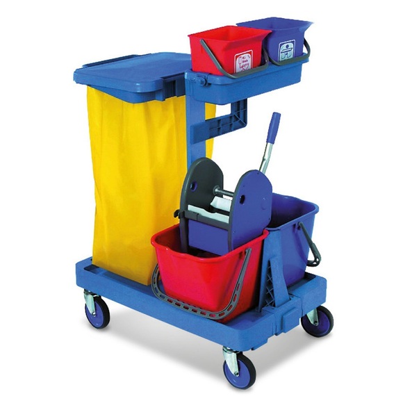 Harema® Systemwagen-Set, Eimer 2x 9 Liter + 2x 15 Liter
