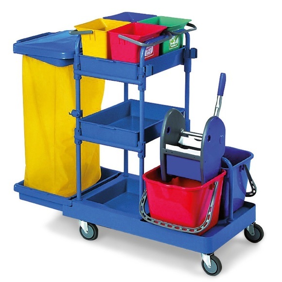 Harema® Systemwagen-Set, Eimer 4x 6 Liter + 2x 15 Liter