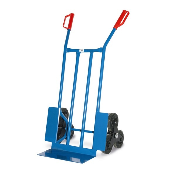 fetra® Treppenkarre BASIC, mit 3-armigem Radstern, Tragkraft 250 kg, Schaufel BxT 400 x 180 mm