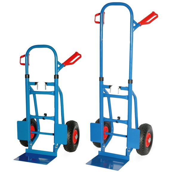 BASIC Klappkarre aus Stahlrohr, versenkbarer Bügel, Tragkraft 250 kg, Schaufel BxT 270 x 200 mm