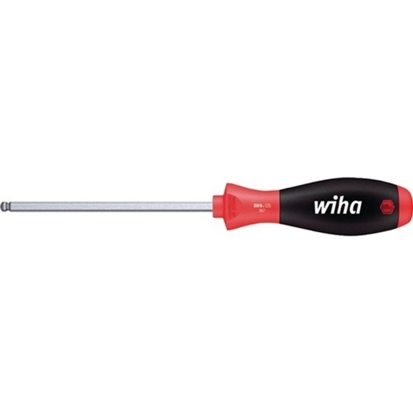 Wiha SoftFinish Werkstatt Innen-Sechskantschraubendreher Schlüsselweite (Metrisch): 6 mm Klingenlänge: 125 mm