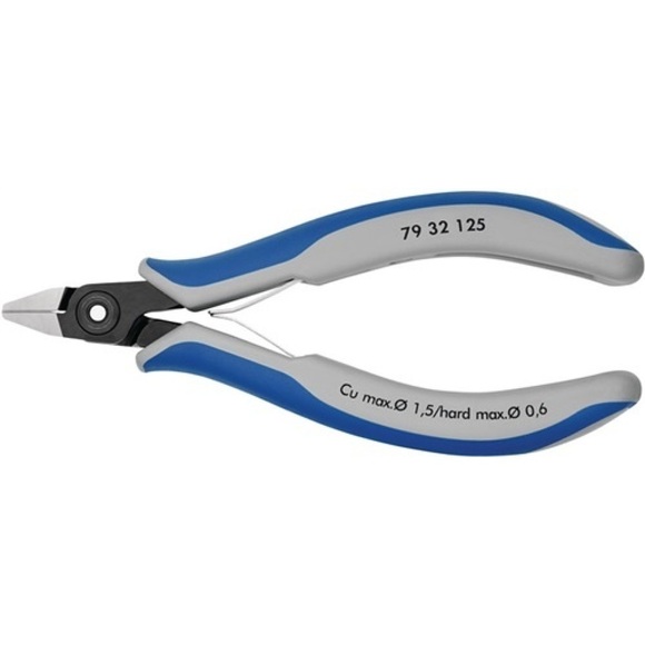 Knipex 79 32 125 Elektronik- u. Feinmechanik Seitenschneider mit Facette 125 mm