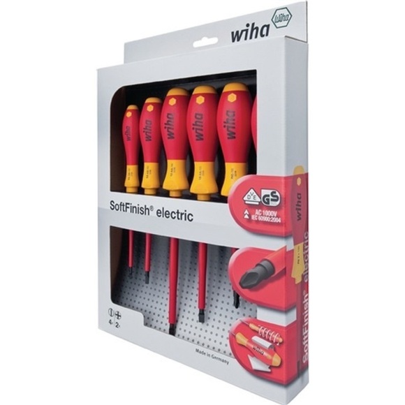 VDE Schraubendreher-Set 6teilig Wiha SoftFinish Schlitz, Kreuzschlitz Pozidriv