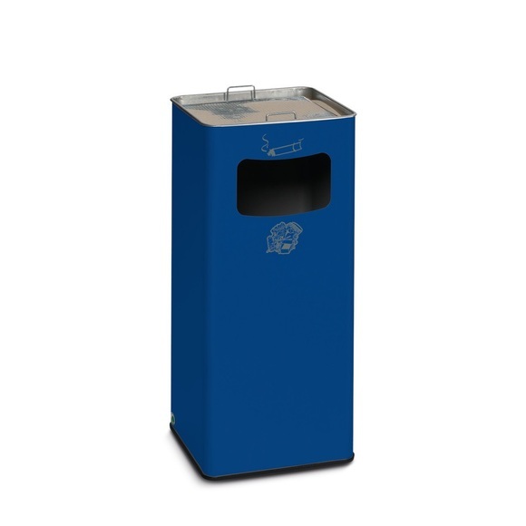 VAR® Ascher-Abfall-Kombination, Standmodell, 53,4 Liter, enzianblau