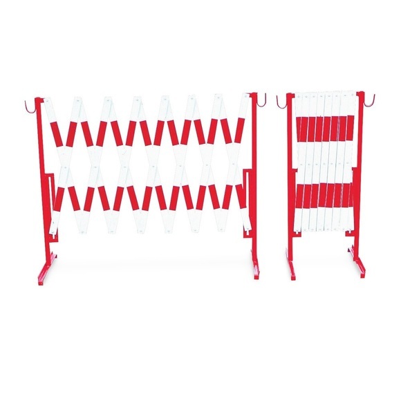 Scherensperre aus Stahl, rot/weiss