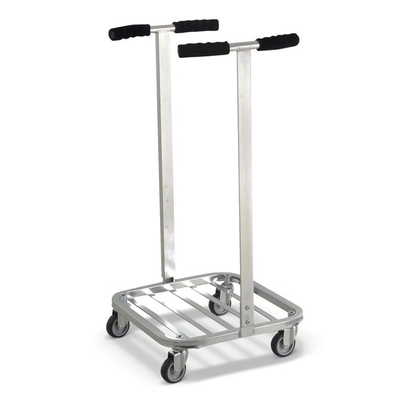 BASIC Abfallsackhalter, 120 Liter, 4 Lenkrollen + 4 Standfüsse, offen