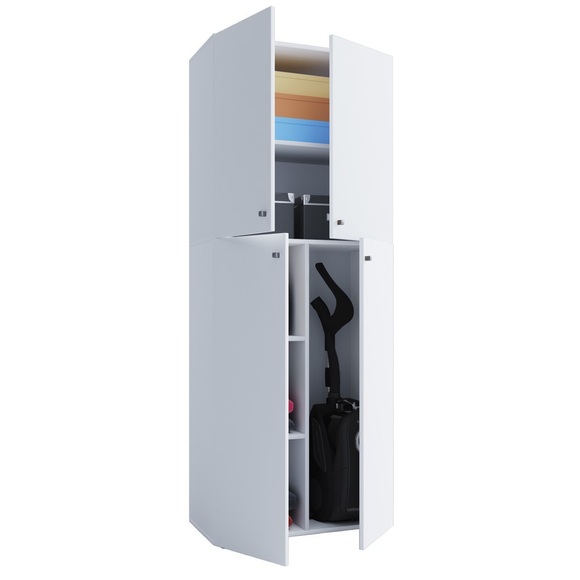 Holz Besenschrank Staubsauger Putzschrank Haushaltsschrank Drehtüren Lona Holz Besenschrank Staubsauger Putzschrank Haushaltsschrank Drehtüren Lona