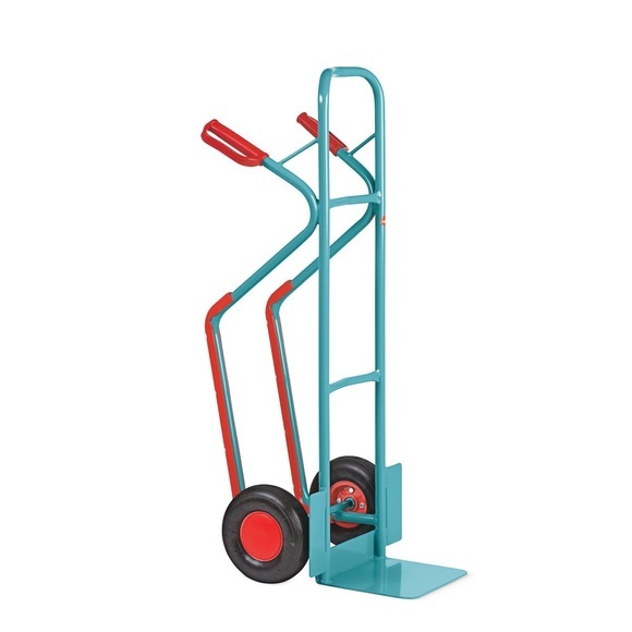 Ameise® Stapelkarre, Stahl, mit Gleitkufen, TK 250 kg, Schaufel BxT 320 x 250 mm, Vollgummi-Bereifung