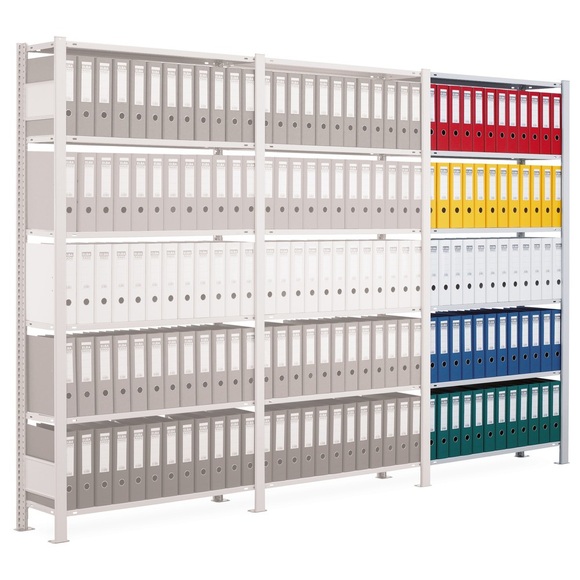 SCHULTE Aktenregal AF, einseitig, ohne Endanschläge, FL 85 kg, HxBxT 2.500 x 1.000 x 300 mm