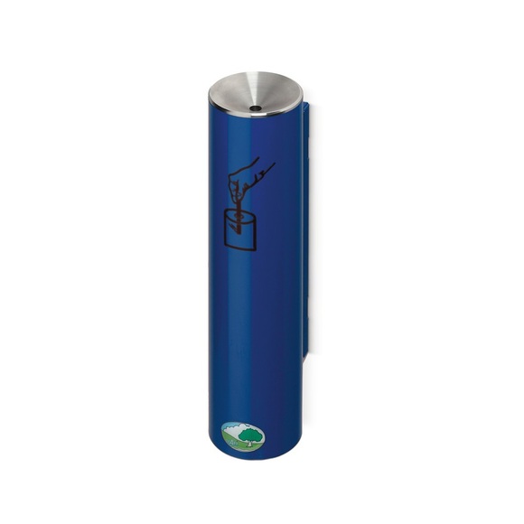 VAR® Sicherheitsascher, selbstlöschend, Wand- oder Rohrbefestigung, enzianblau