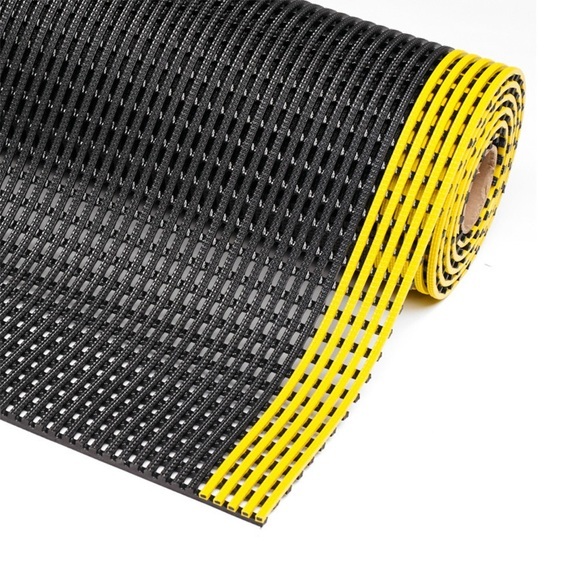 Anti-Rutschmatte, Höhe 12 mm Breite 900 mm, pro lfd. m schwarz/gelb