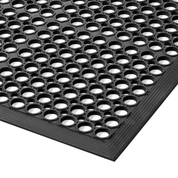 Arbeitsplatzmatte, gelocht BxH 910 x 12,7 mm Länge 1520 mm