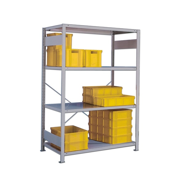 META Fachbodenregal Stecksystem, GF, FL 230 kg, verzinkt, HxBxT 3.000 x 1.300 x 600 mm