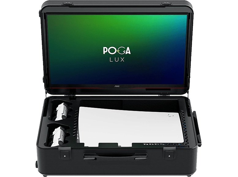 INDI GAMING Poga Lux - PS5 Inlay - Tragbares Gaming-Gehäuse (Schwarz)