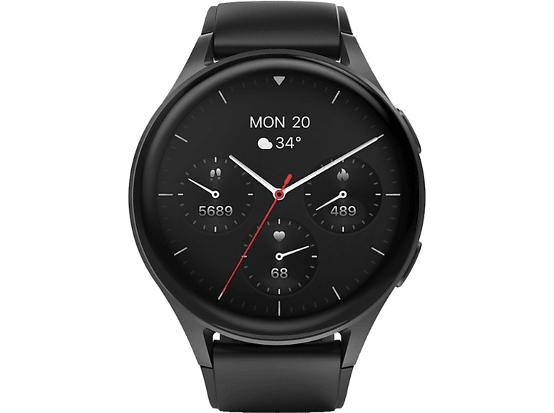 HAMA 8900 - Smartwatch (Armband Breite: 2.2 cm, Silikon, Dunkelgrau/Schwarz)