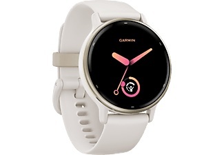 GARMIN vívoactive 5 - Smartwatch (125-190 mm, Silikon, Elfenbein/Cremegold)