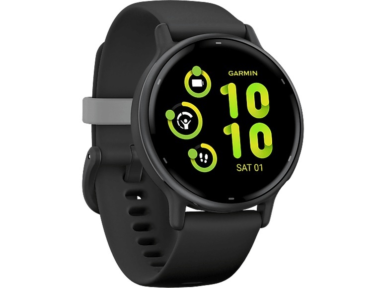 GARMIN vívoactive 5 - Smartwatch (125-190 mm, Silikon, Schwarz/Schiefergrau)