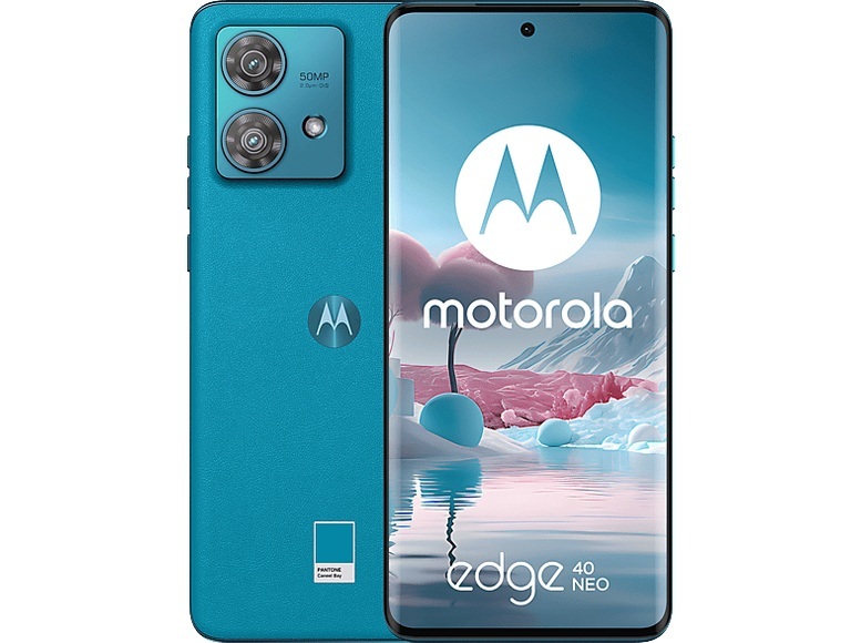 Motorola moto Edge Neo 40 5G Smartphone 256 GB 16.6 cm (6.55 Zoll) Blau Android? 13 Dual-SIM