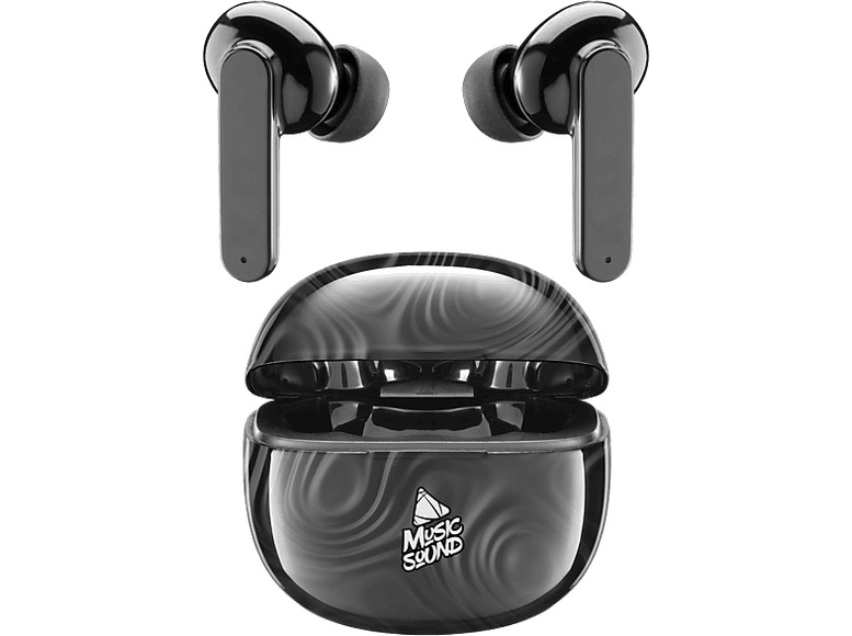 MUSIC SOUND BTMSTWSINEAR221 - True Wireless Kopfhörer (In-ear, Schwarz)