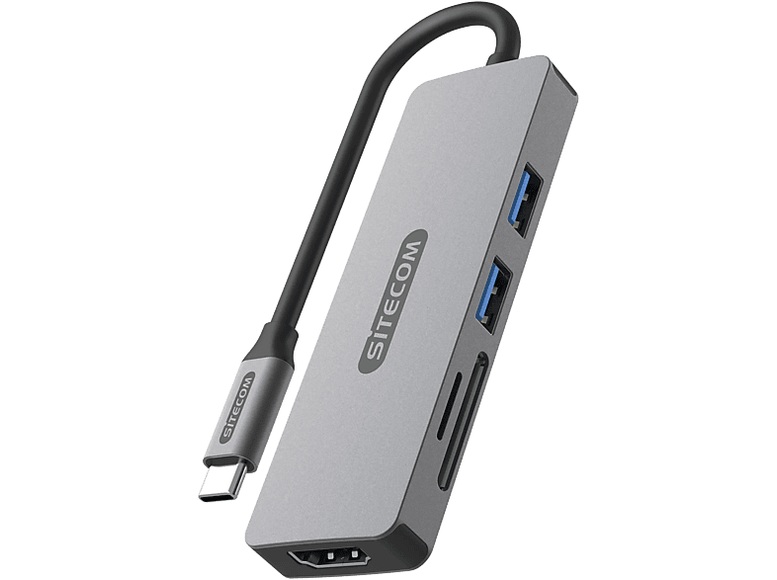 Sitecom, Dockingstations & USB-Hubs, Sitecom 5 in 1 USB-C Multiport Adapter, Produkte & Wohnen