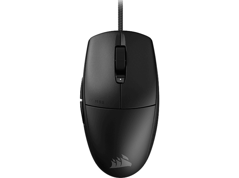 CORSAIR M55 Gaming Maus, Kabelgebunden, 16000 dpi, Optisch mit Leuchtdioden, Schwarz