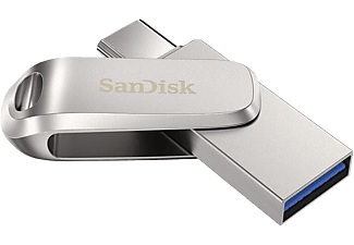 Sandisk Ultra Dual Drive Luxe - USB-Stick (128 GB, Silber)