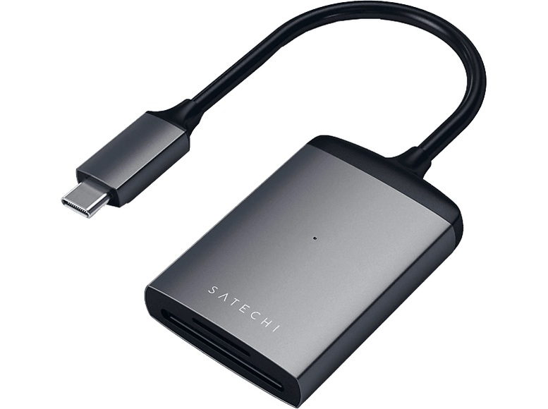 Satechi - Aluminium USB C (USB 3.1) Kartenlesegerät Card Reader 312MB/s UHS-II / Micro SD / SD 312MB/s (ST-TCU3CRM) - Space Grau