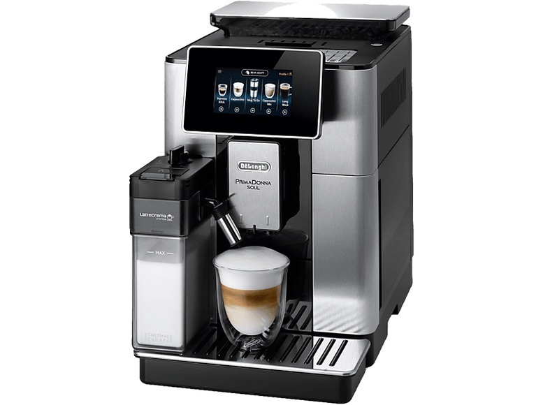 DE-LONGHI PrimaDonna Soul - Kaffeevollautomat (Edelstahl/Schwarz)