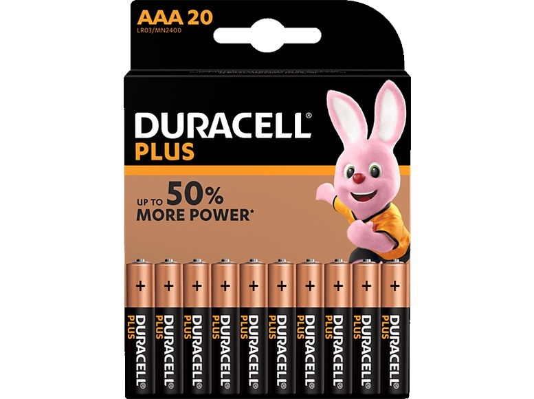 Duracell Plus-AAA CP20 Micro (AAA)-Batterie Alkali-Mangan 1.5 V 20 St.