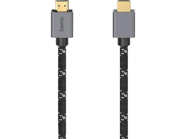 HAMA 200504 HS HDMI 8K M/M 2M - HDMI-Kabel (Grau/Schwarz)