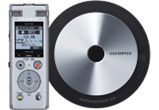Olympus DM-720 Meet & Record Kit Small Digitales Diktiergerät Aufzeichnungsdauer (max.) 985 h Silber inkl. 1