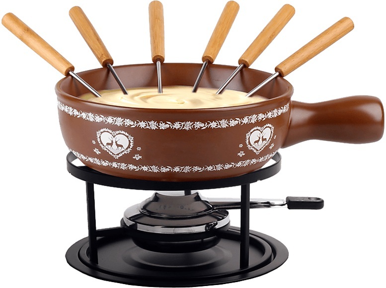 NOUVEL 403807 Hirsch-Herz - Käsefondue Set (Braun)