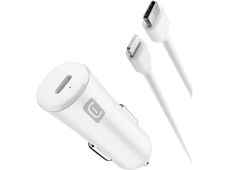 CELLULAR LINE USB-C Car Charger Kit 20W - KFZ-Ladegerät (Weiss)