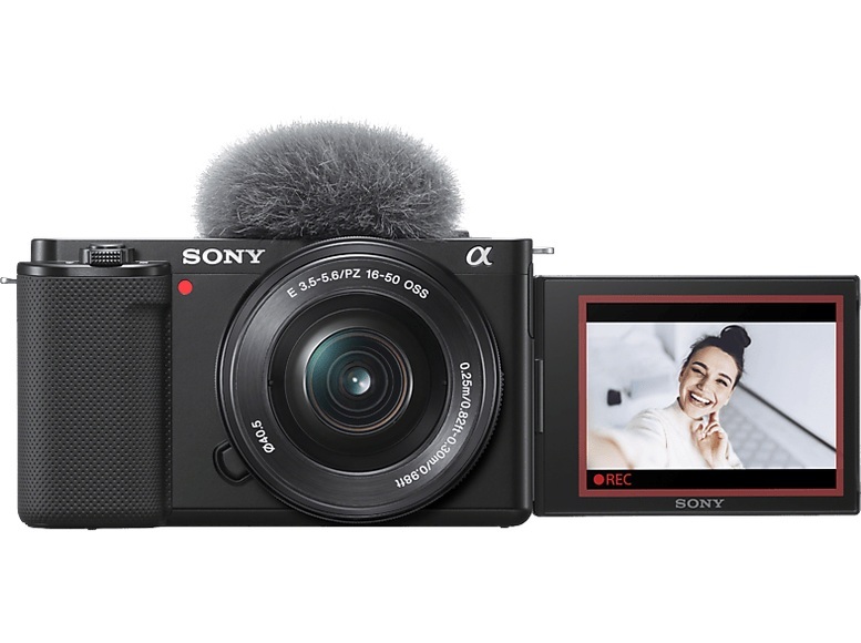 SONY ZV-E10 Body + E PZ 16-50 mm F3.5-5.6 OSS - Systemkamera (Fotoauflösung: 24.2 MP) Schwarz